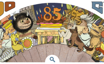 Screenshot of Google Doodle for Maurice Sendak